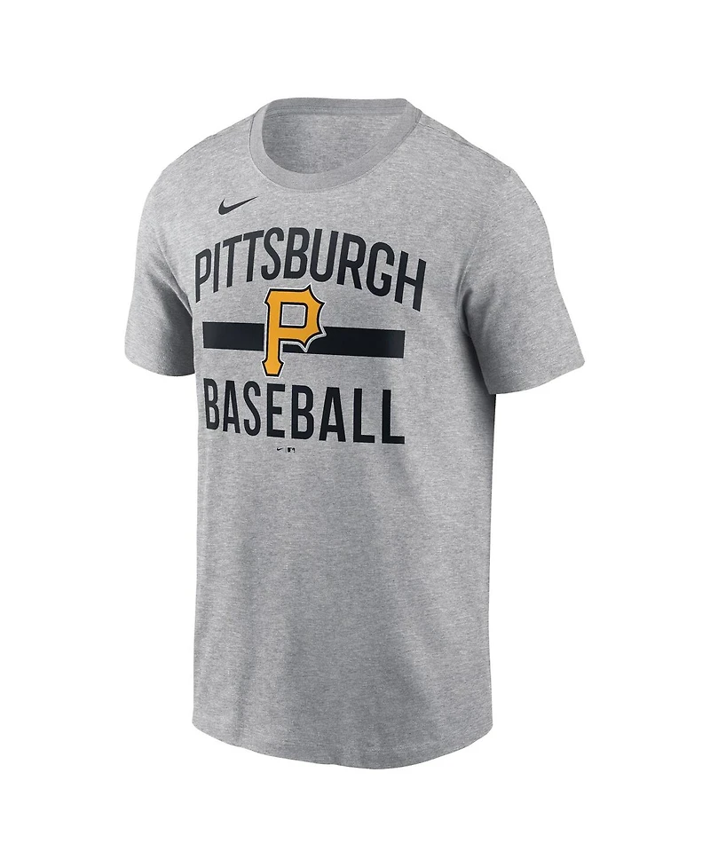 Nike Men's Heather Gray Pittsburgh Pirates Arched T-Shirt