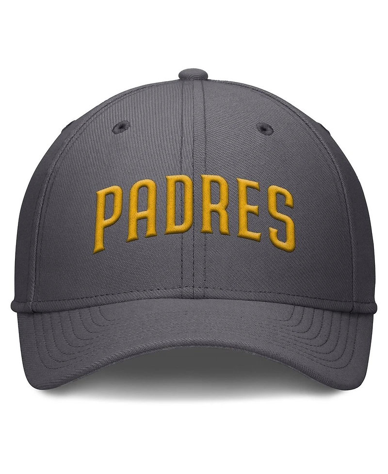 Nike Men's Gray San Diego Padres Swoosh Performance Flex Hat