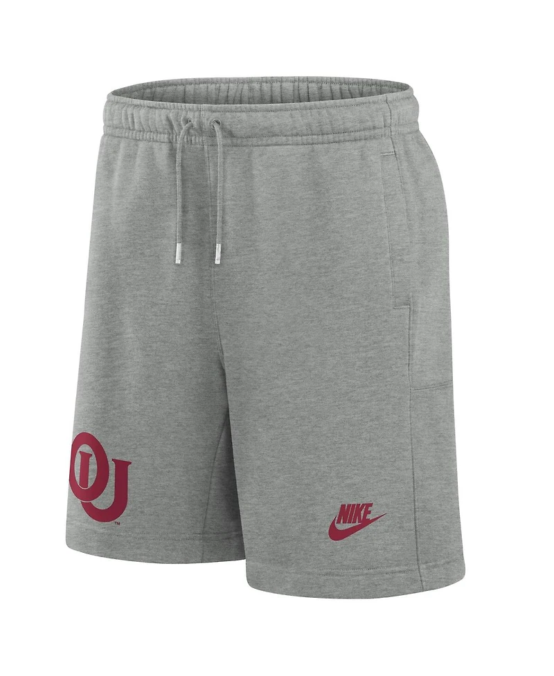 Nike Men's Heather Gray Oklahoma Sooners Legacy Fleece Essential Shorts