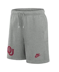 Nike Men's Heather Gray Oklahoma Sooners Legacy Fleece Essential Shorts