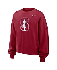 Nike Women's Cardinal Stanford Cardinal Oversized Essential Pullover Sweatshirt