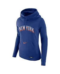 Nike Women's Blue New York Knicks 2024/25 City Edition Essential Club Pullover Hoodie