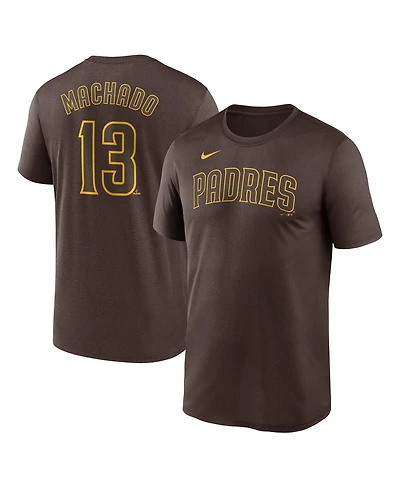 Nike Men's Manny Machado Brown San Diego Padres Legend Name and Number Home T-Shirt