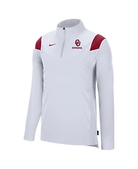 Nike Men's White Oklahoma Sooners Coach Quarter-Zip Top