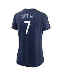 Nike Women's Bobby Witt Jr. Navy Kansas City Royals Connect Fuse Name Number T-Shirt