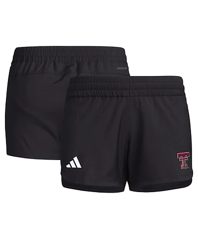 Adidas Women's Black Texas Tech Red Raiders Sideline Aeroready Woven Shorts