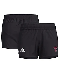 Adidas Women's Black Texas Tech Red Raiders Sideline Aeroready Woven Shorts