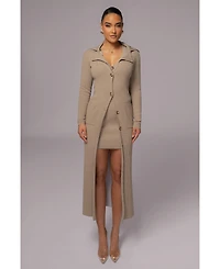 Jluxlabel Women's Lida Ribbed Duster