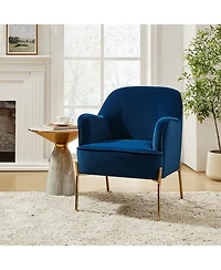 Barbara Wooden Arm Chair with Metal Legs