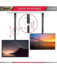 ProMounts Premium Ceiling Tv Mount Fits Most 24-55 inch, Holds 110 lbs