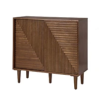 Alfred 34" Tall 3-Door Accent Cabinet with Adjustable Shelves