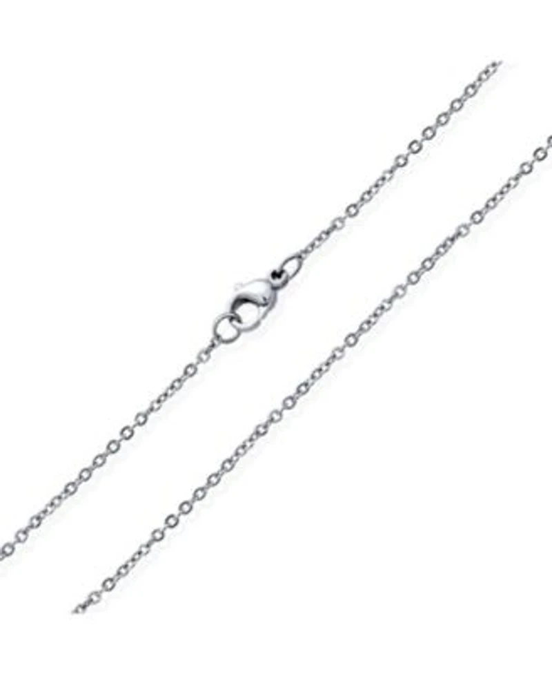 Bling Jewelry Thin 1MM Two Tone Twist Infinity Rolo Cable Chain Necklace Silver Tone Stainless Steel 16 18 20 24 Inch