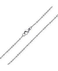 Bling Jewelry Thin 1MM Two Tone Twist Infinity Rolo Cable Chain Necklace Silver Tone Stainless Steel 16 18 20 24 Inch