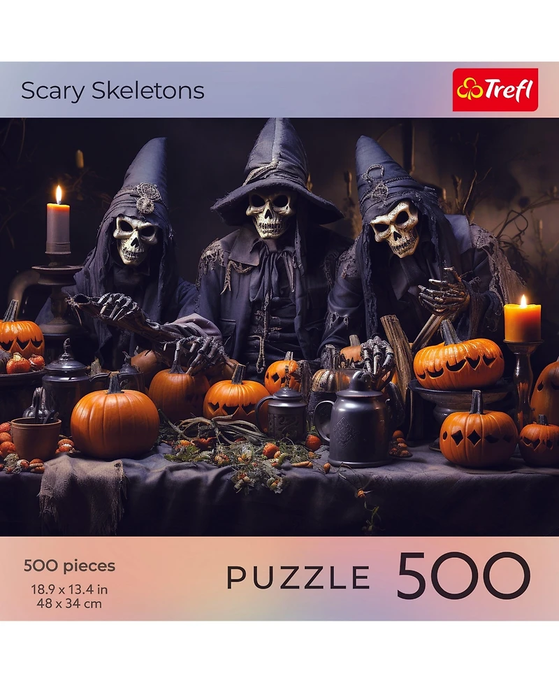 Trefl Red 500 Piece Puzzle - Halloween - Scary Skeletons