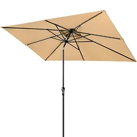 Rectangular Patio Umbrella with Stand – Adjustable Tilt for Backyard & Deck