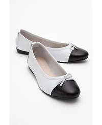 Rayne Cap Toe Leather Ballet Flats (Women)