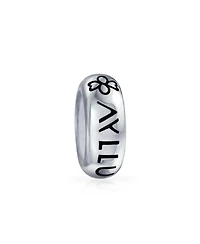 Bling Jewelry European Bracelet .925 Silver Amulet Talisman Inspirational Symbol Love Luck Unity Rubber Center Spacer Bead Charm