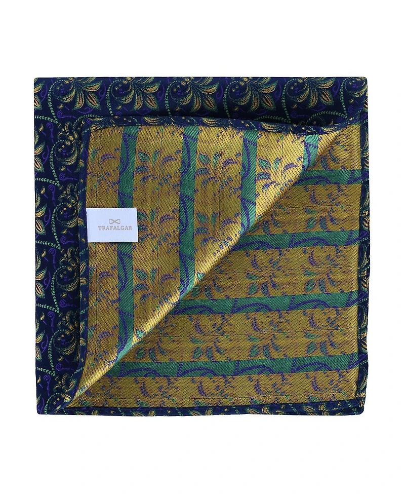 Trafalgar Men's The French Quarter Fleur dis Lis Silk Novelty Pocket Square