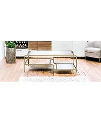 Minimalist Glass and Metal Coffee Table – Elegant and Functional