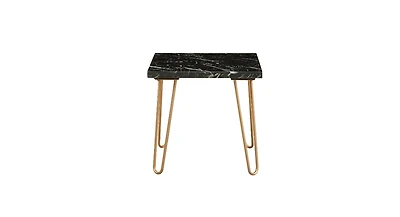 Modern Faux Marble Side Table for Small Spaces and Accent Use