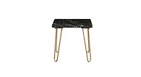 Modern Faux Marble Side Table for Small Spaces and Accent Use