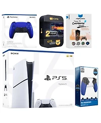 Sony Playstation 5 Slim Disc with Controller, Trigger Stop Kit and MightySkins Decal Voucher + 2 Year Cps Extended Warranty
