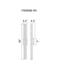 Cwi Lighting 36" Metal Fiji Integrated Led Outdoor Wall Light