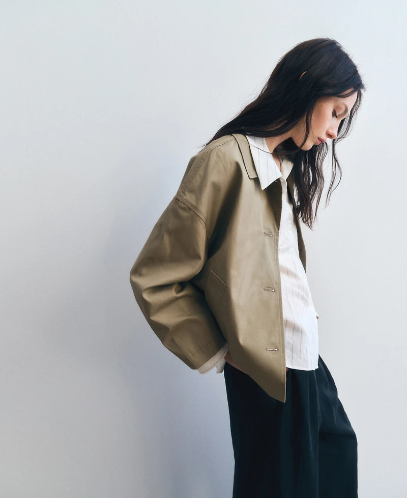 Mango Women's Straight Cotton Jacket