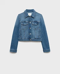 Mango Women's Crop Denim Jacket