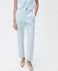 Mango Women's Linen Suit Trousers