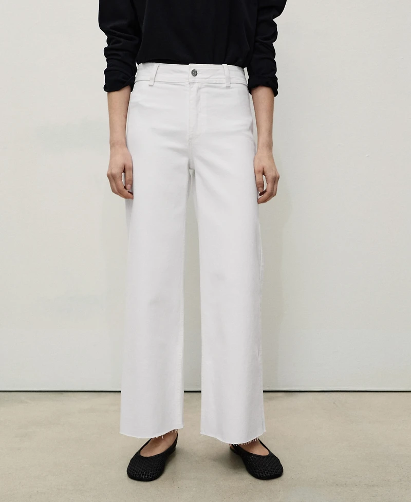 Mango Women's Catherin Culotte High-Rise Jeans