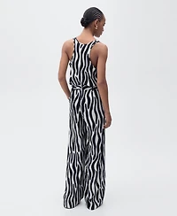 Mango Women's Zebra Print Straight Trousers