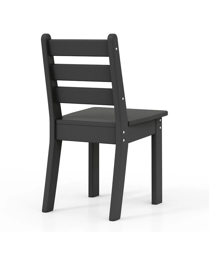 Kids 5-Piece Hdpe Dining Table and Chairs Set