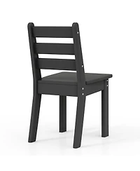 Kids 5-Piece Hdpe Dining Table and Chairs Set
