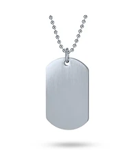 Bling Jewelry Patriotic Flag Star Dog Tag Pendant Necklace in Red White Blue Stripes