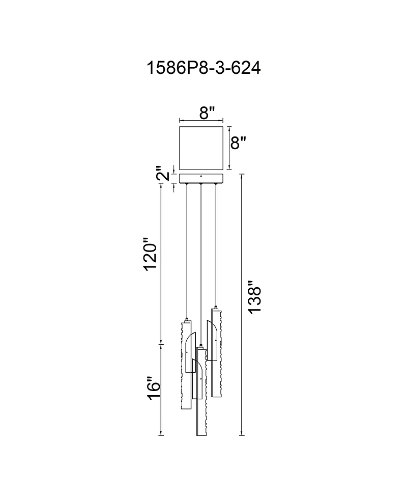 Cwi Lighting 18" Metal Valira Integrated Led Mini Pendant