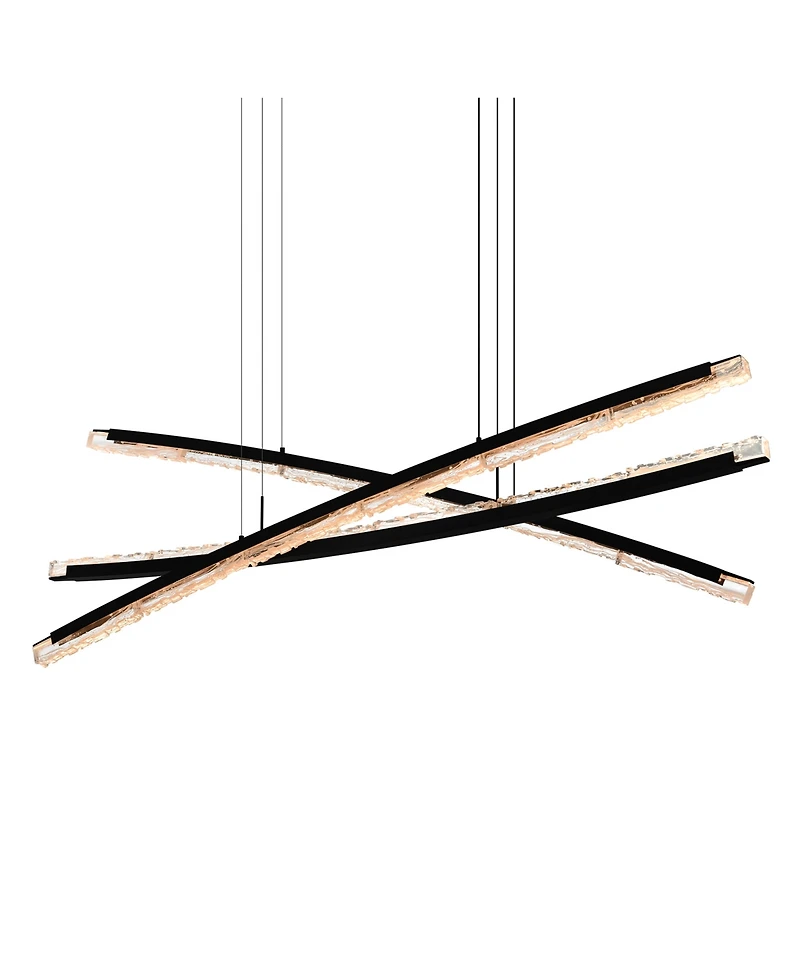 Cwi Lighting 26" Metal Saber Integrated Led Chandelier