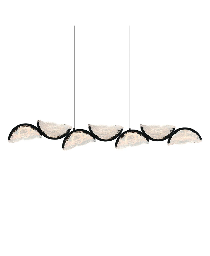 Cwi Lighting 13" Metal Moon Integrated Led Chandelier