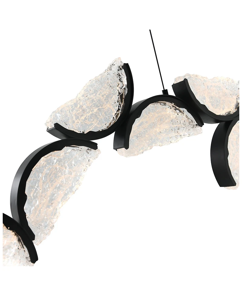 Cwi Lighting 17" Metal Moon Integrated Led Chandelier