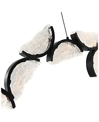 Cwi Lighting 17" Metal Moon Integrated Led Chandelier