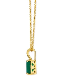 Le Vian Costa Smeralda Emerald (1-1/5 ct. t.w.) & Nude Diamond Accent 20" Pendant Necklace in 14k Yellow Gold
