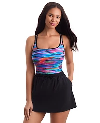 ShapeSolver Sport by Mimi Flamingo Women's Runaround Skirted Swimsuit