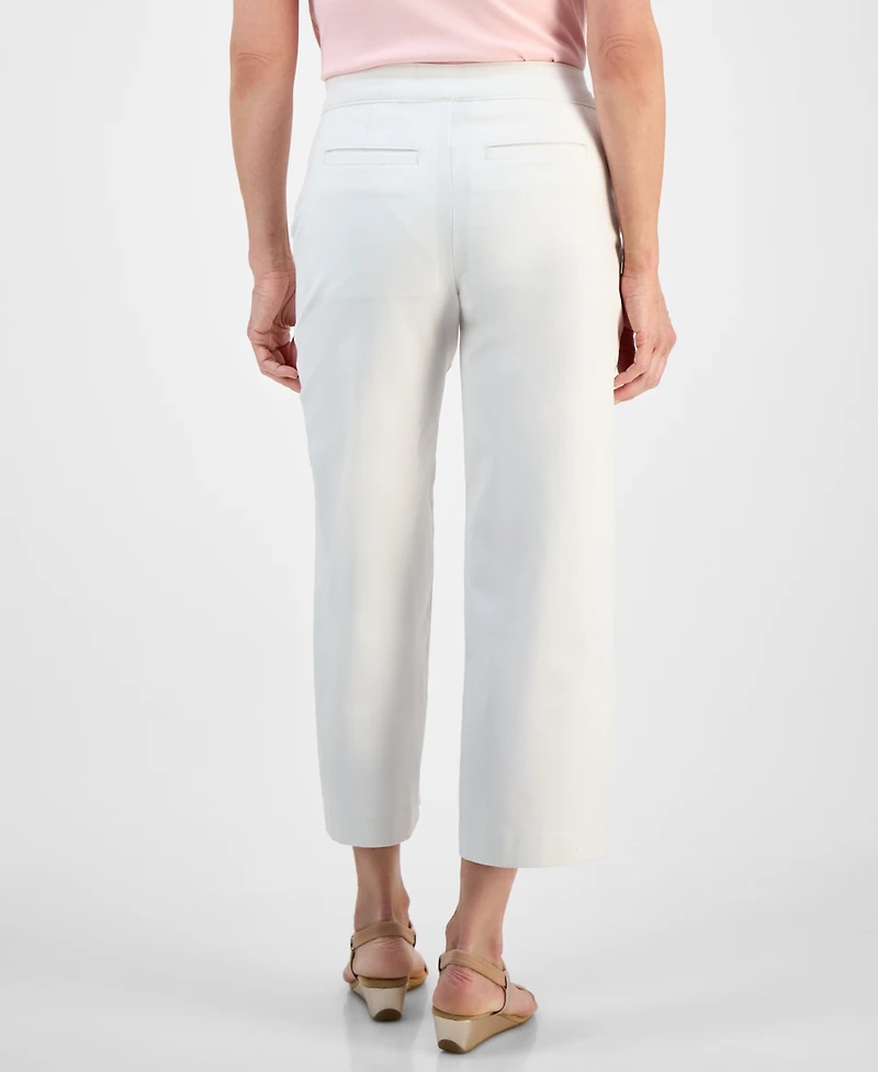 Style & Co Petite High-Rise Cropped Wide-Leg Pants, Exclusively at Macy's