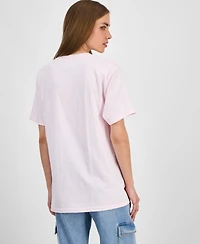 Rebellious One Juniors' Flower Art Graphic T-Shirt