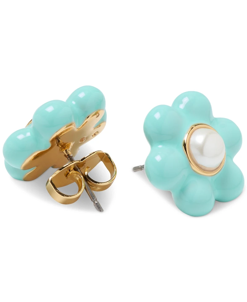 kate spade new york Gold-Tone Petal Puff Floral Stud Earrings
