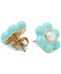 kate spade new york Gold-Tone Petal Puff Floral Stud Earrings