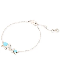 kate spade new york Silver-Tone Mama Elephant Stone Charm Bracelet