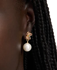 kate spade new york Gold-Tone Pastel Petals Drop Earrings