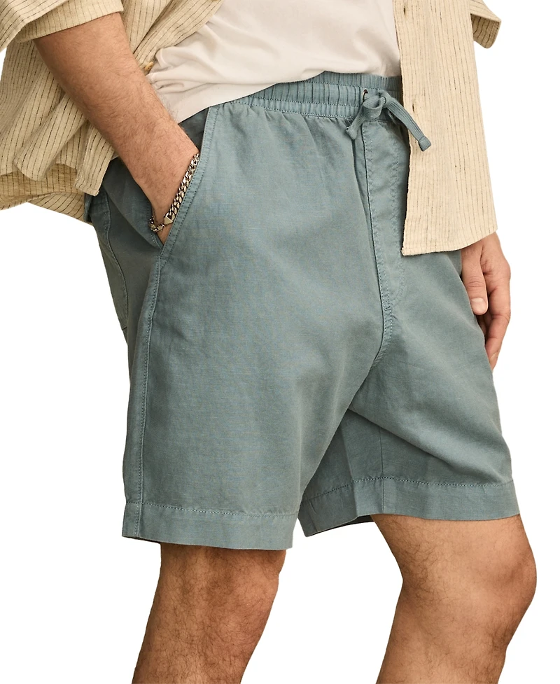 Lucky Brand Men's 7 Inch Linen Pull On Shorts