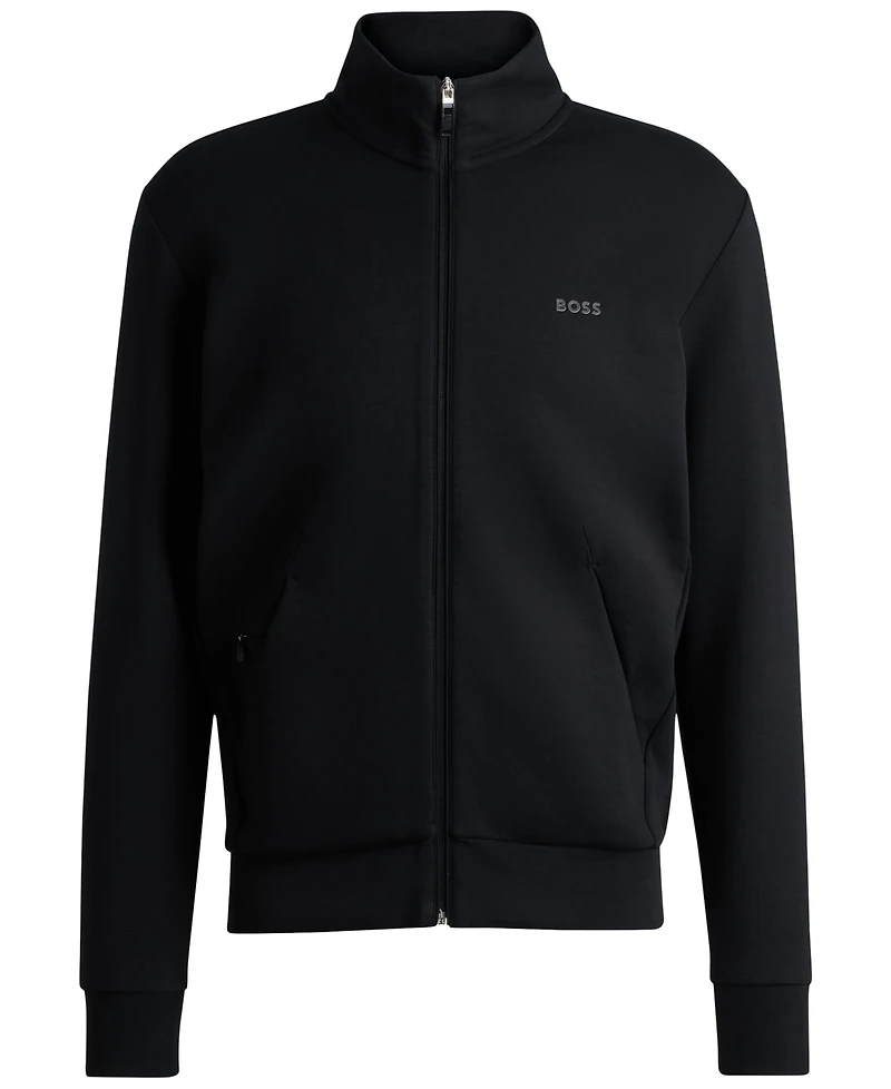 Boss by Hugo Men's Logo Print Zip-Up Sweatshirt